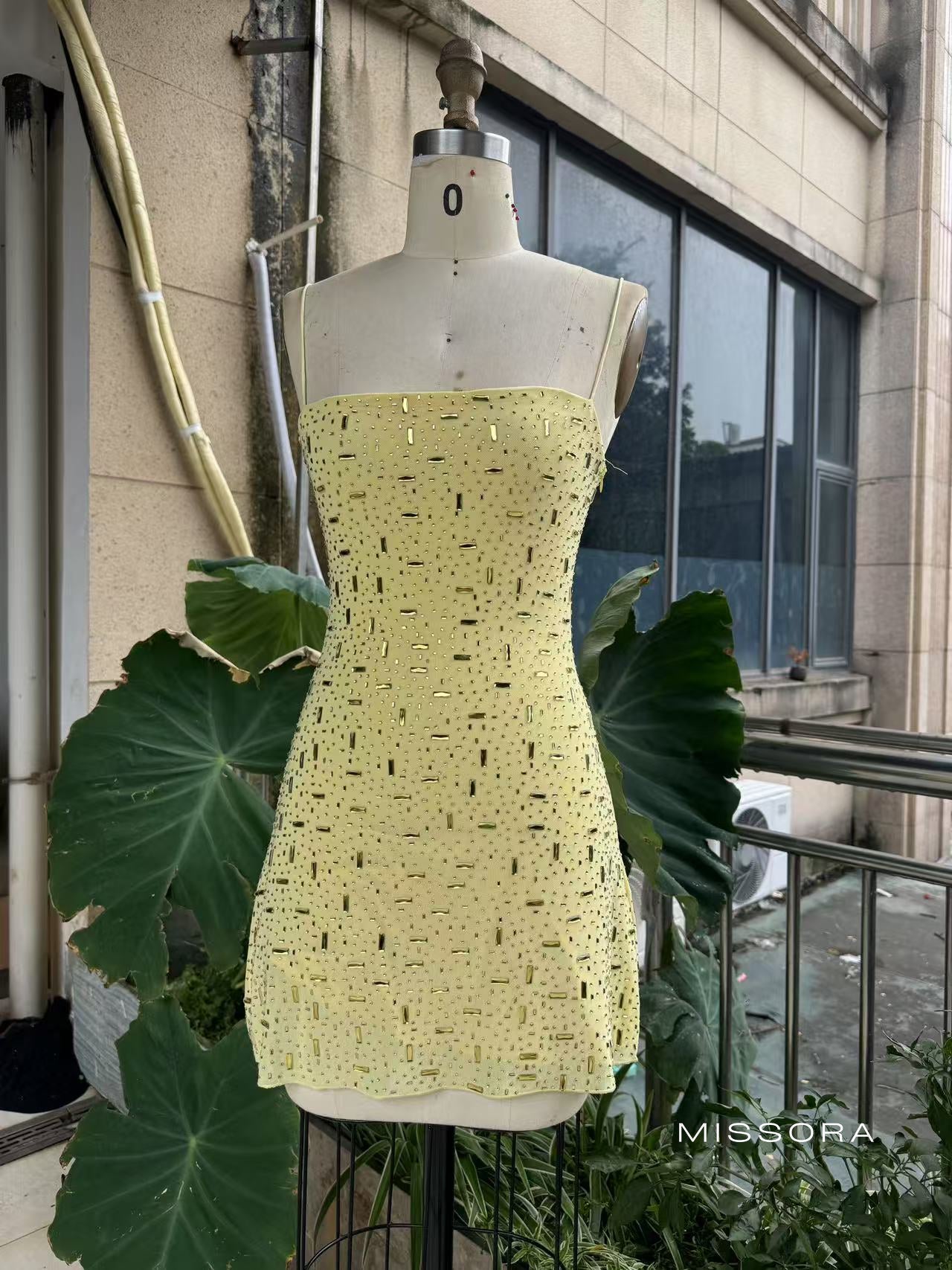 Solange Pırıltılı Straplez Mini Elbise [LP55UWDV]