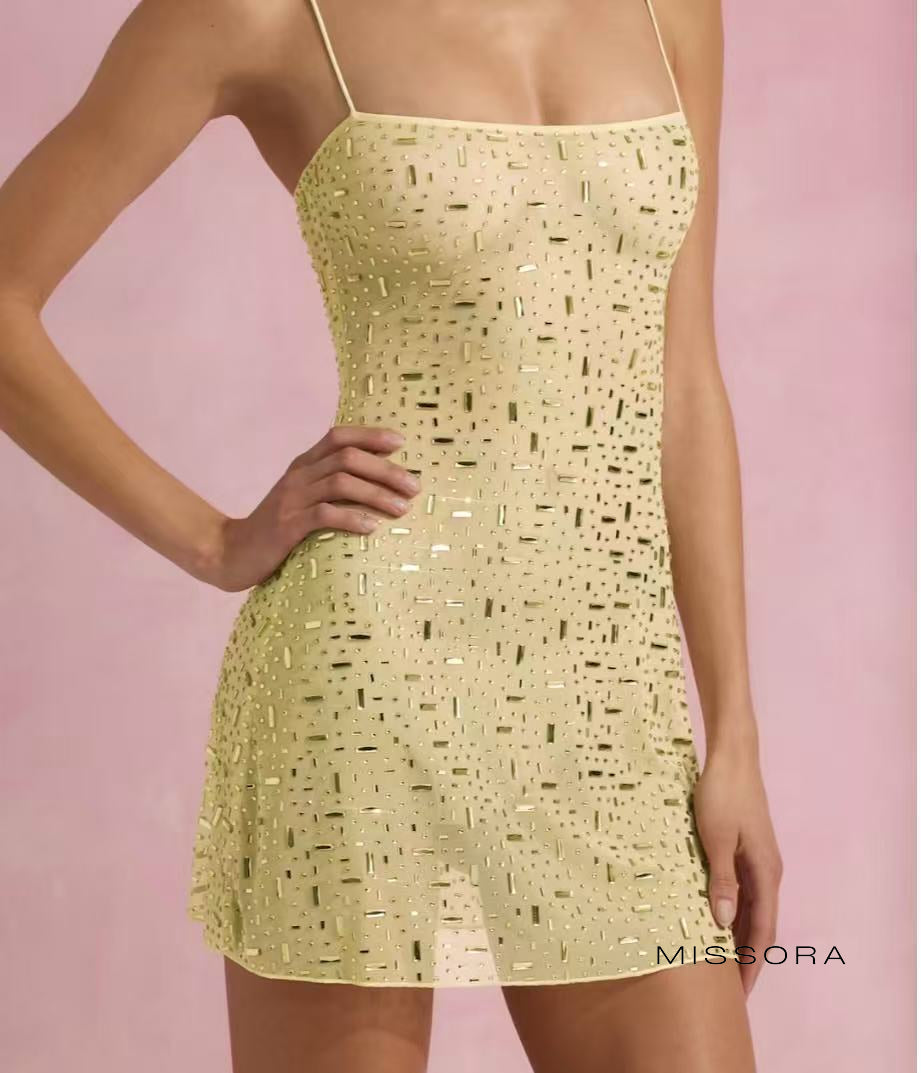 Solange Pırıltılı Straplez Mini Elbise [C6P0PAUD]