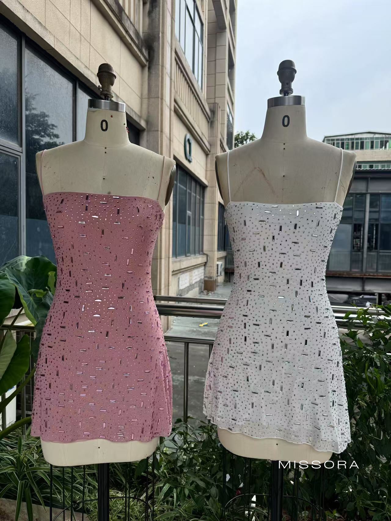 Solange Pırıltılı Straplez Mini Elbise [AQM2G1SA]