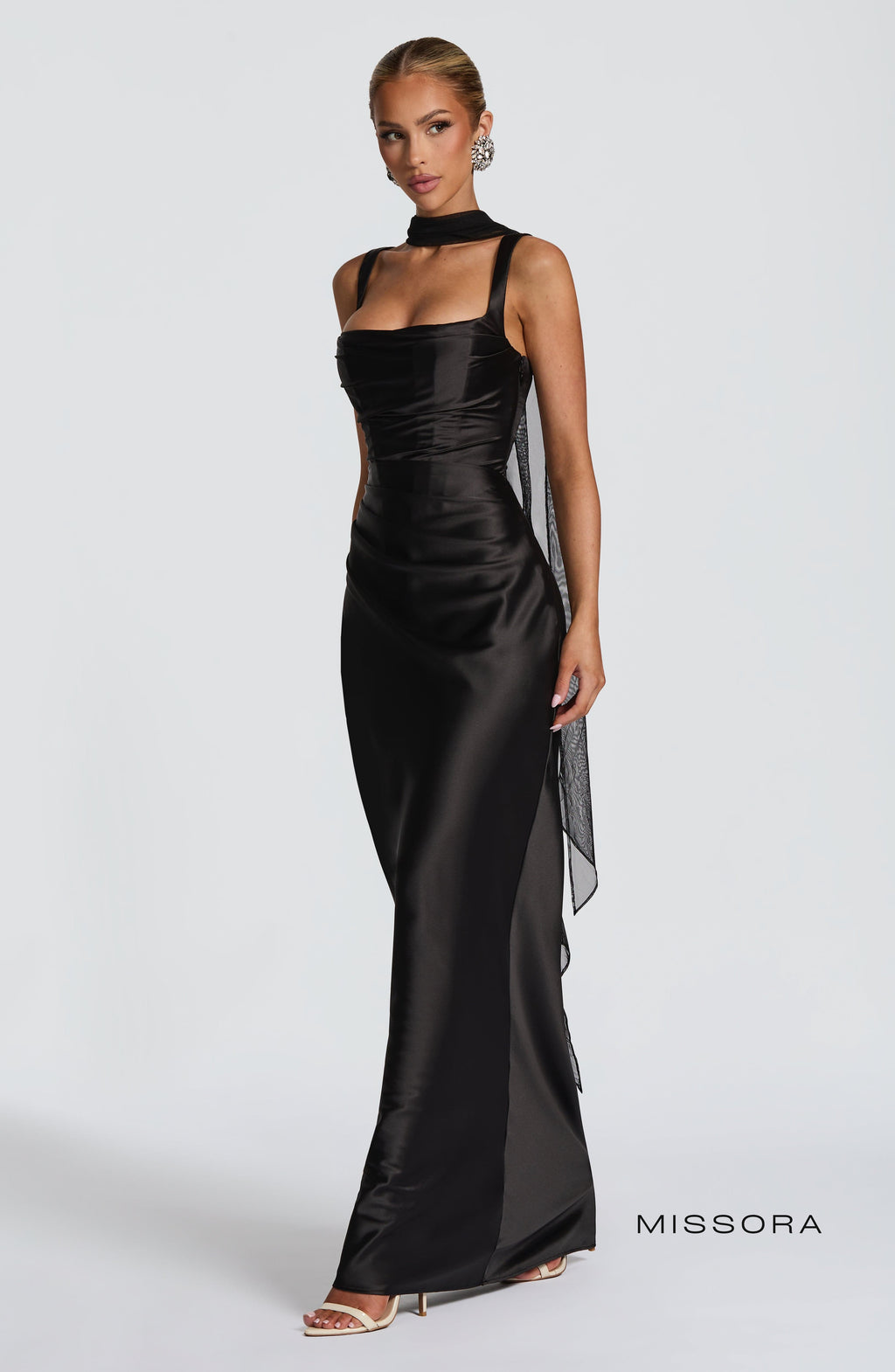 Missora Sonali Sculpting Satin Maxi Dress