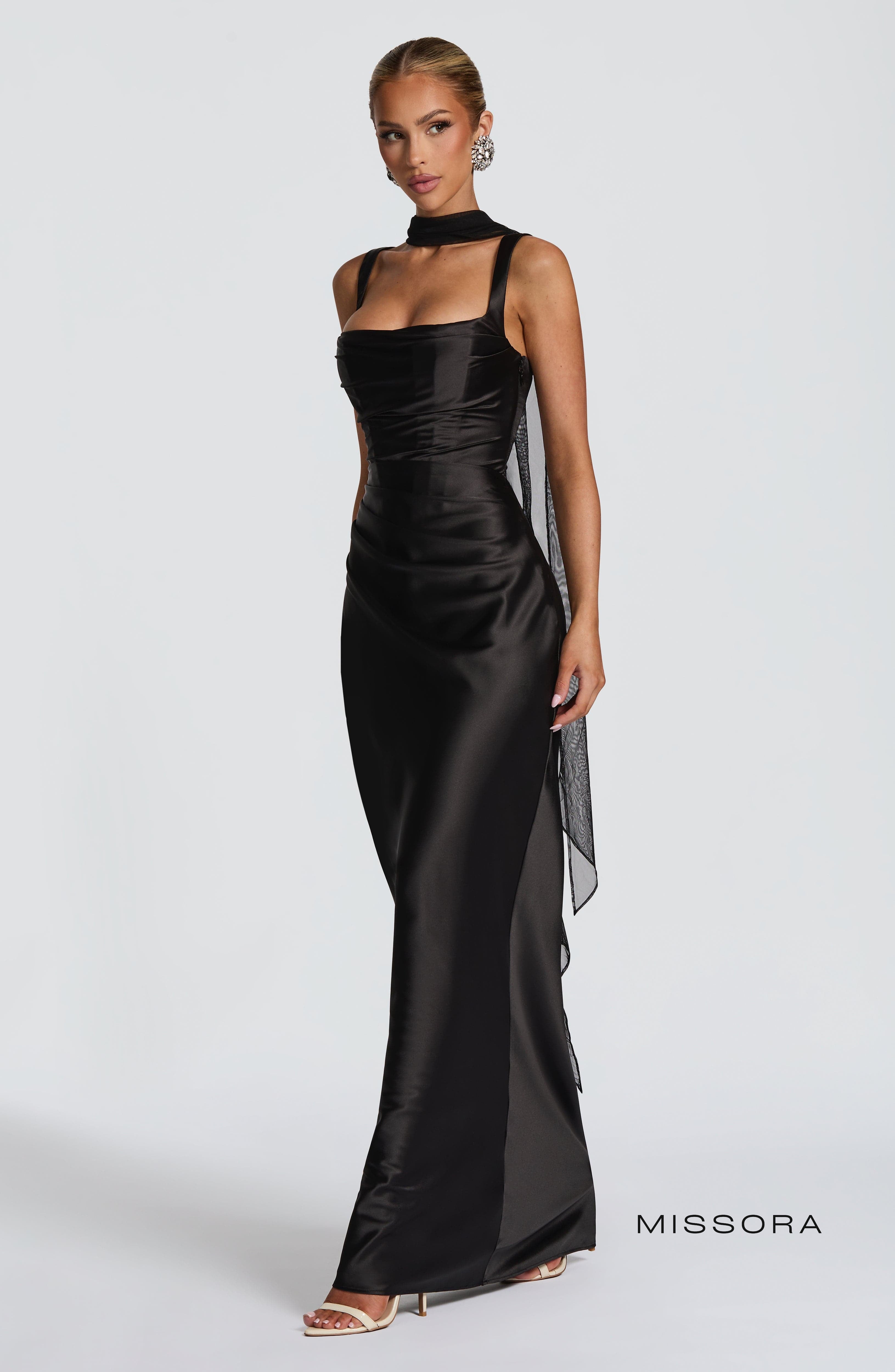 Missora Sonali Sculpting Satin Maxi Dress