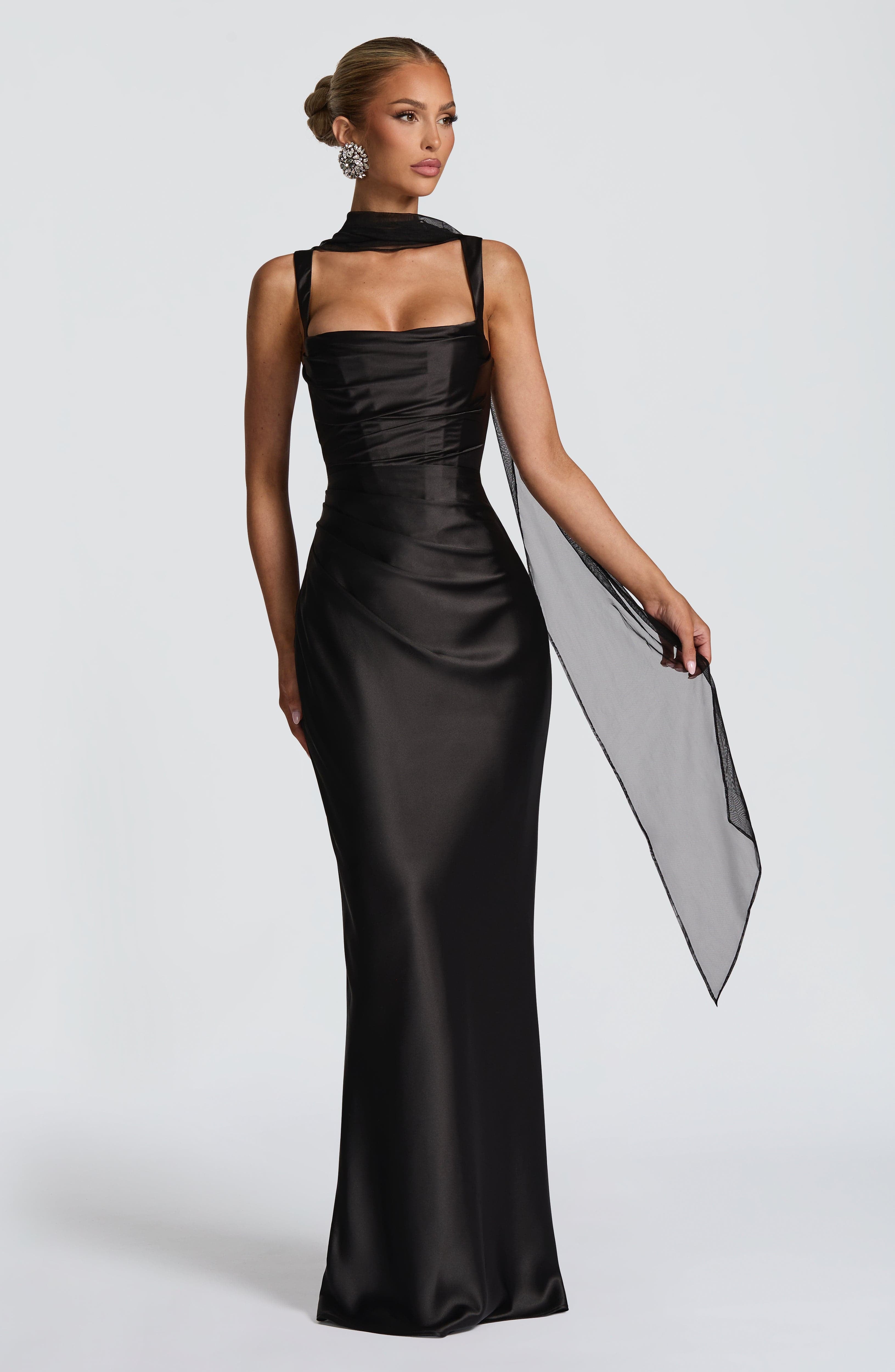 Missora Sonali Sculpting Satin Maxi Dress