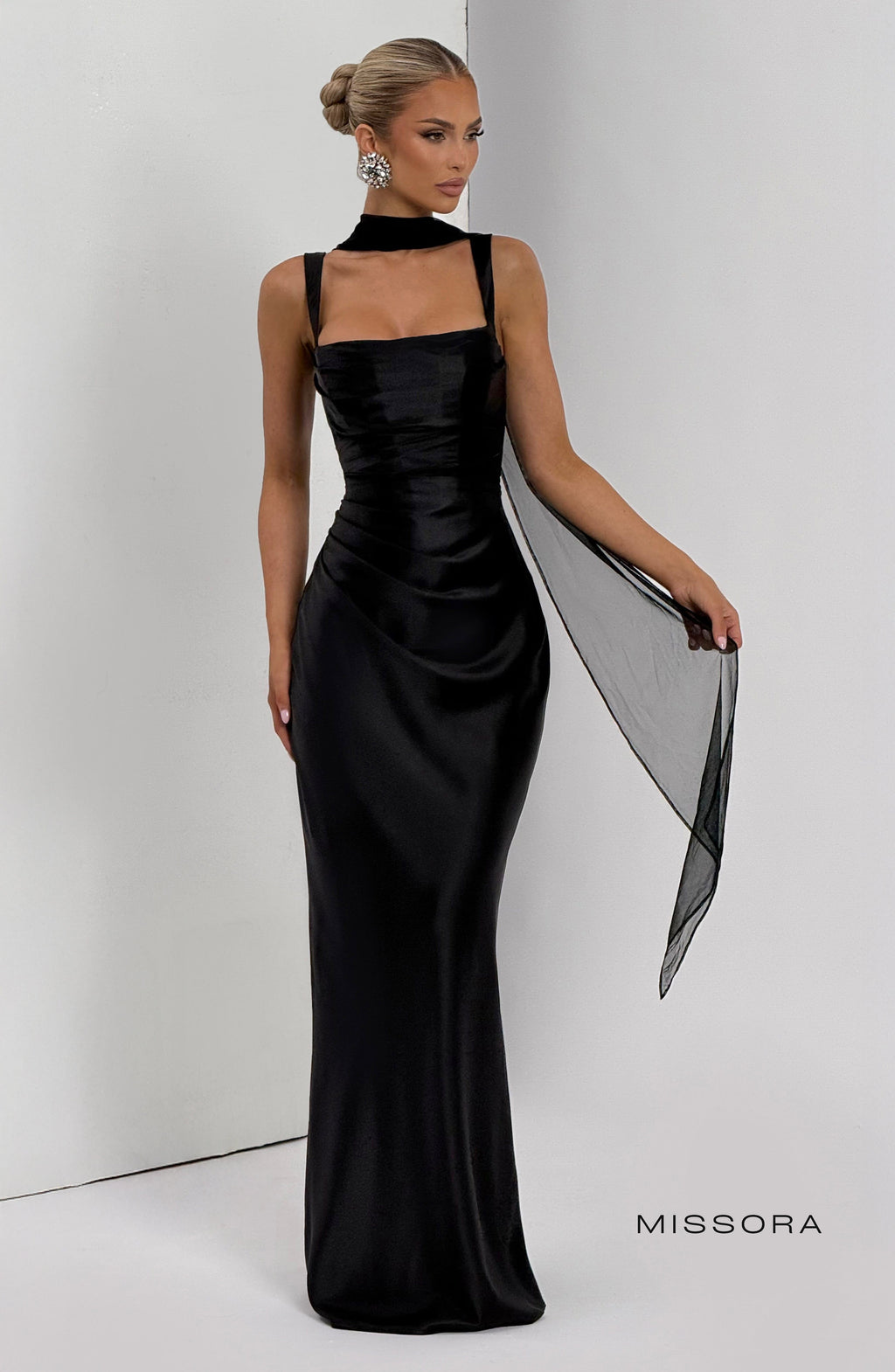 Missora Sonali Sculpting Satin Maxi Dress
