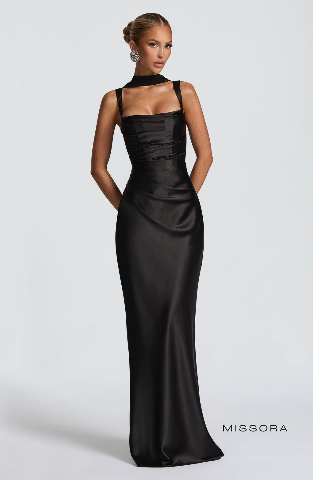 Missora Sonali Sculpting Satin Maxi Dress