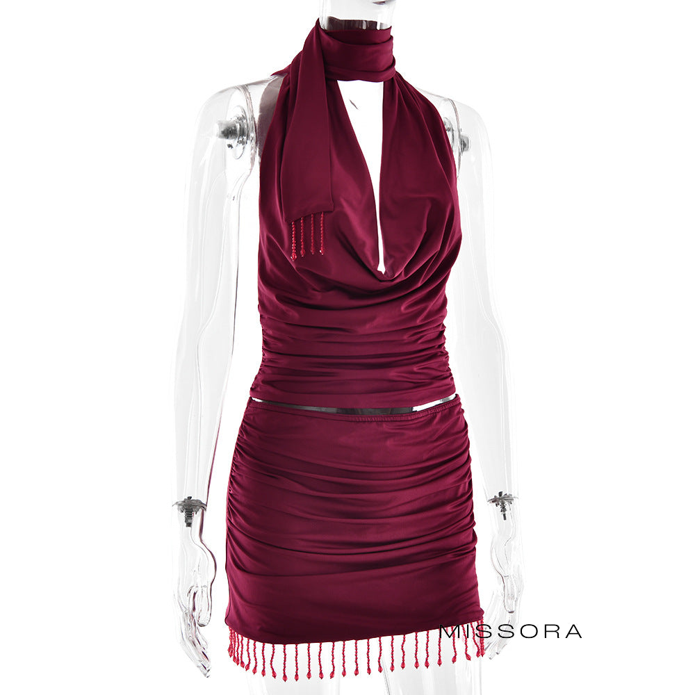 Stacy Halter Mini Etek Takımı [R1GQWRWL]