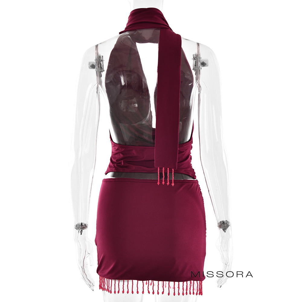 Stacy Halter Mini Etek Takımı [PGGTAM22]