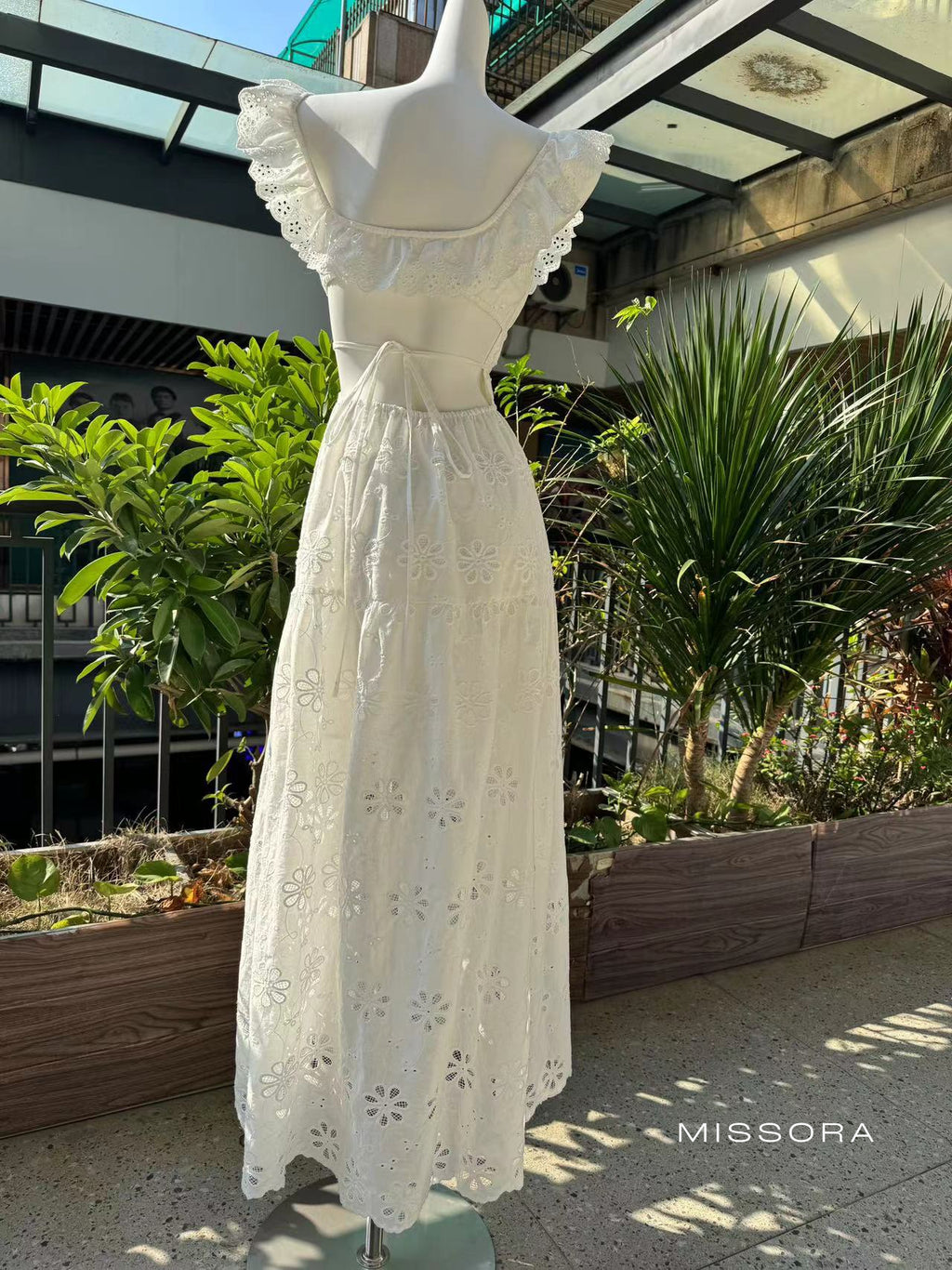 Svetlana İşlemeli Dantel Maksi Elbise [N00ZBPOA]