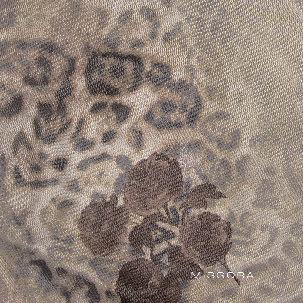 Tariah Gül Desenli Midi Elbise [RWOGPRZD]