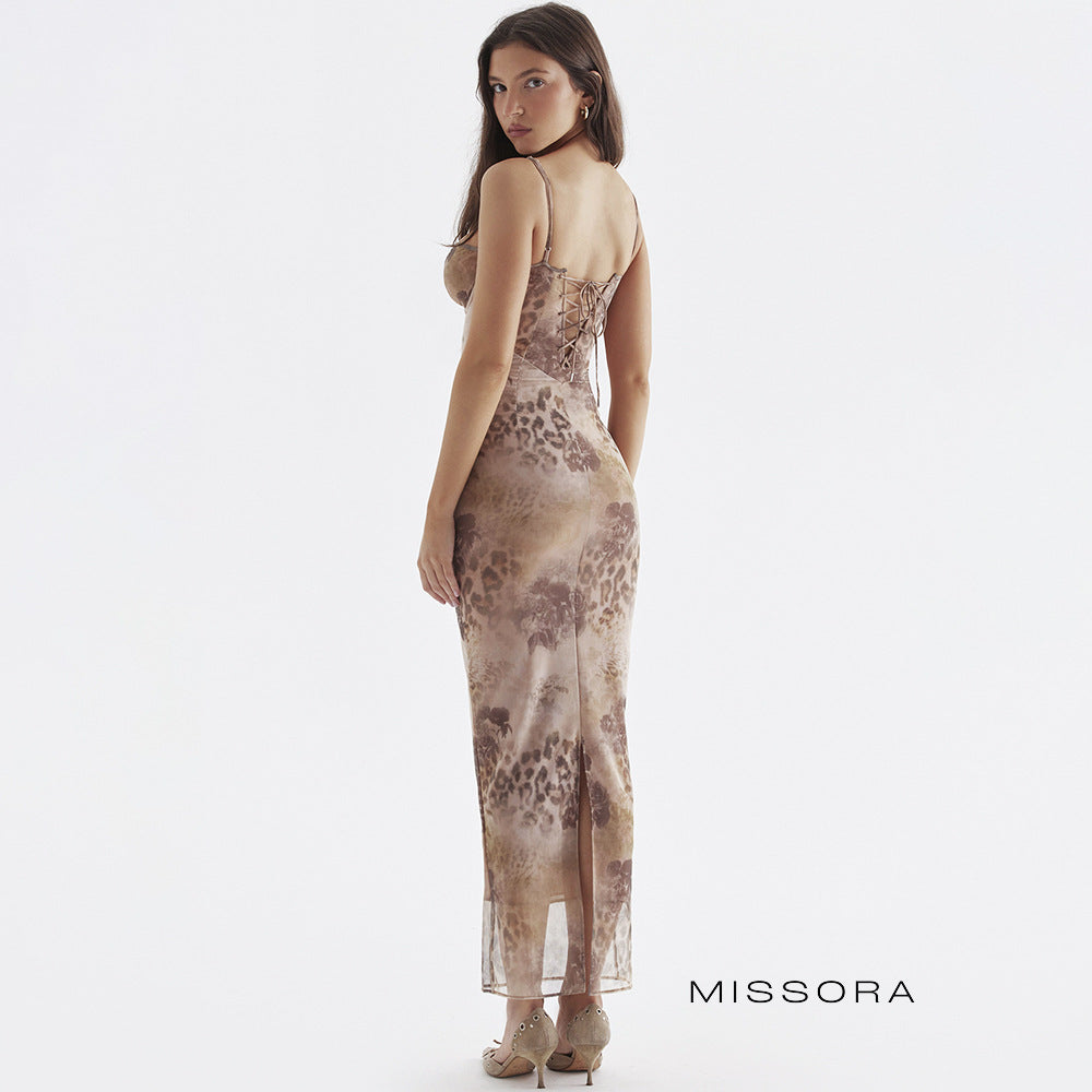 Tariah Gül Desenli Midi Elbise [PG40S89T]