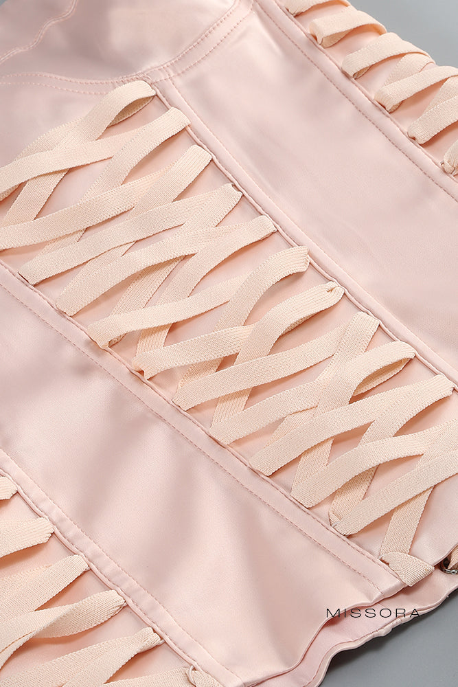 Missora Thalia Halter Mini Korse Elbise | BA1515GDS | BA1515GDS | BA1515GDS