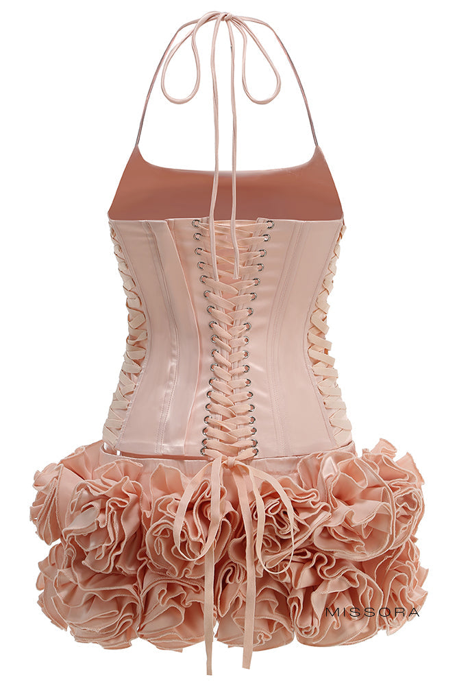 Missora Thalia Halter Mini Korse Elbise | BA1515GDS | BA1515GDS | BA1515GDS