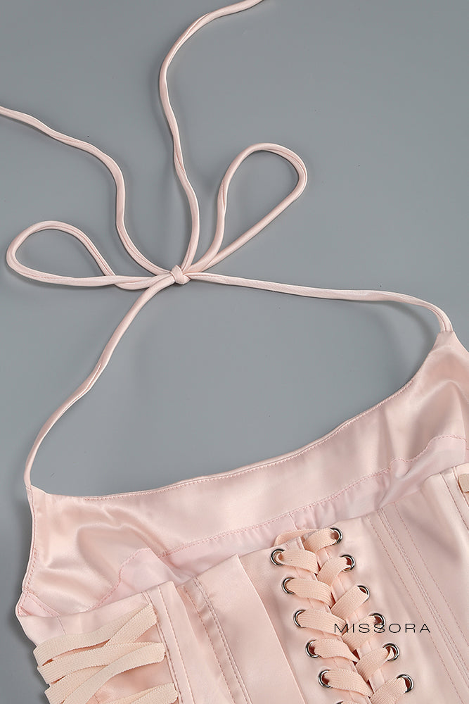 Missora Thalia Halter Mini Korse Elbise | BA1515GDS | BA1515GDS | BA1515GDS