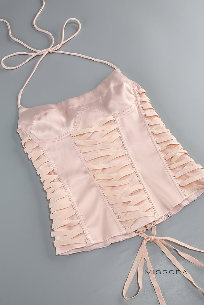 Missora Thalia Halter Mini Korse Elbise | BA1515GDS | BA1515GDS | BA1515GDS