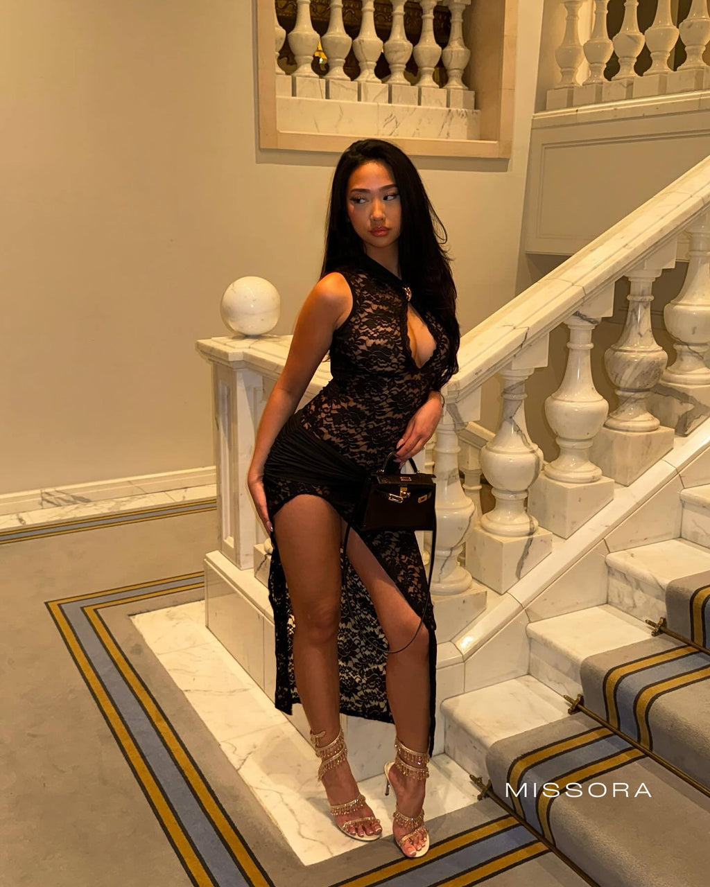 Tilly Kesiği ve Yırtmaçlı Elbise [1Y7RLFVX]