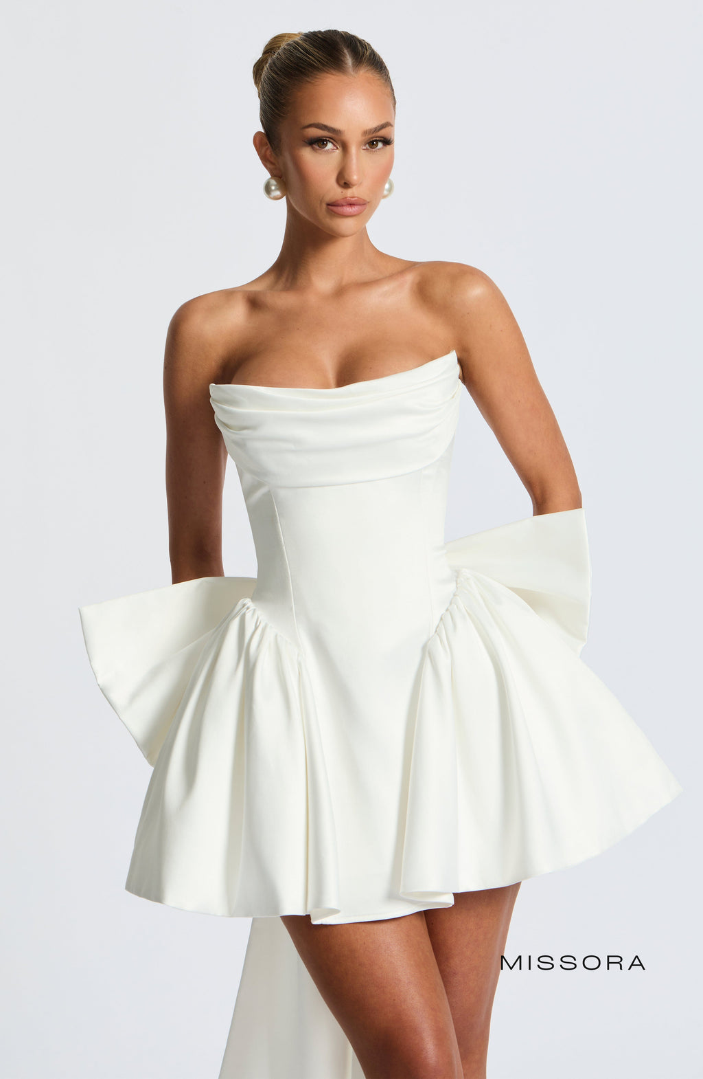 Missora Trinity Corset Mini Dress - Ivory