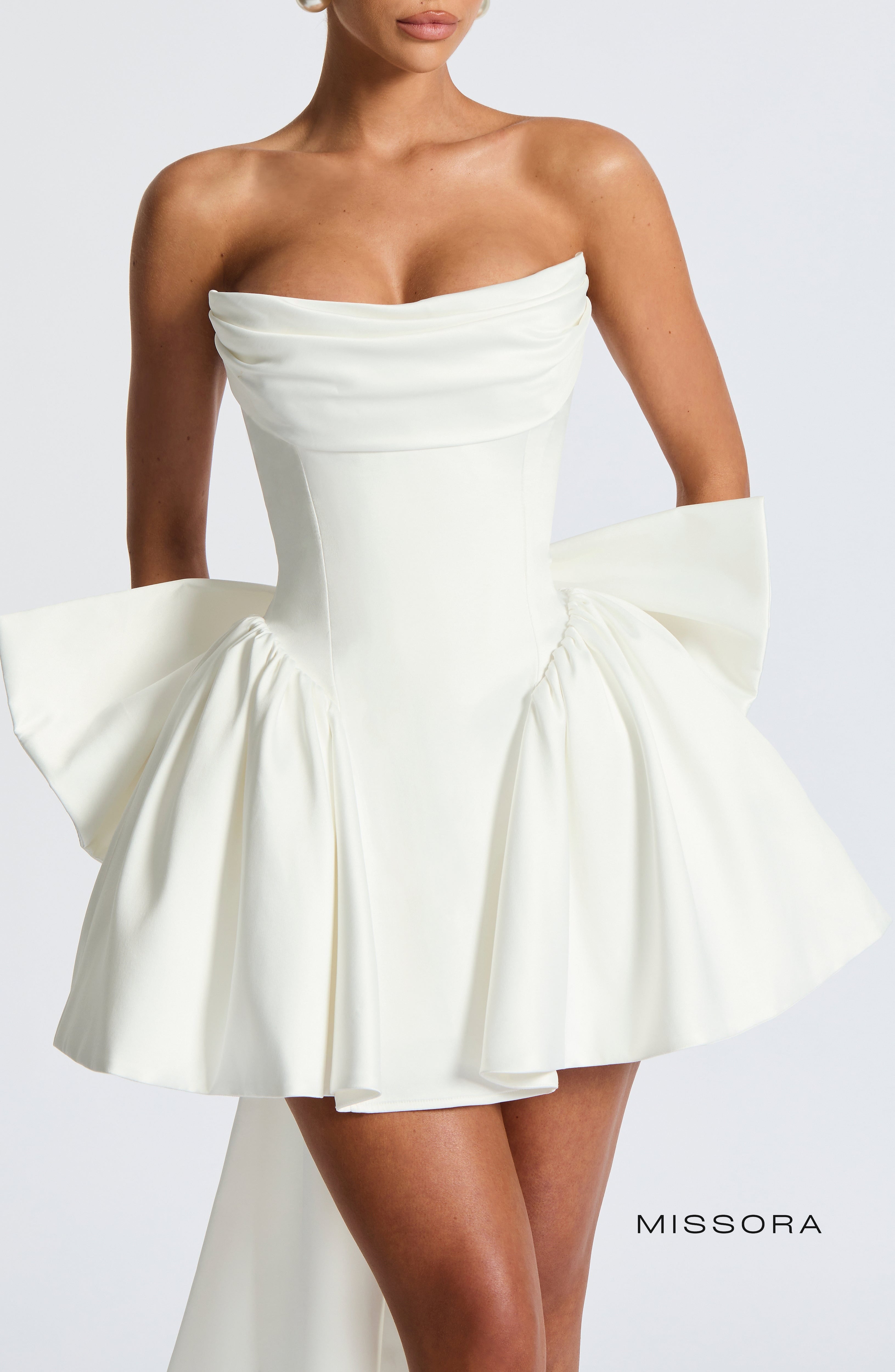 Missora Trinity Corset Mini Dress - Ivory