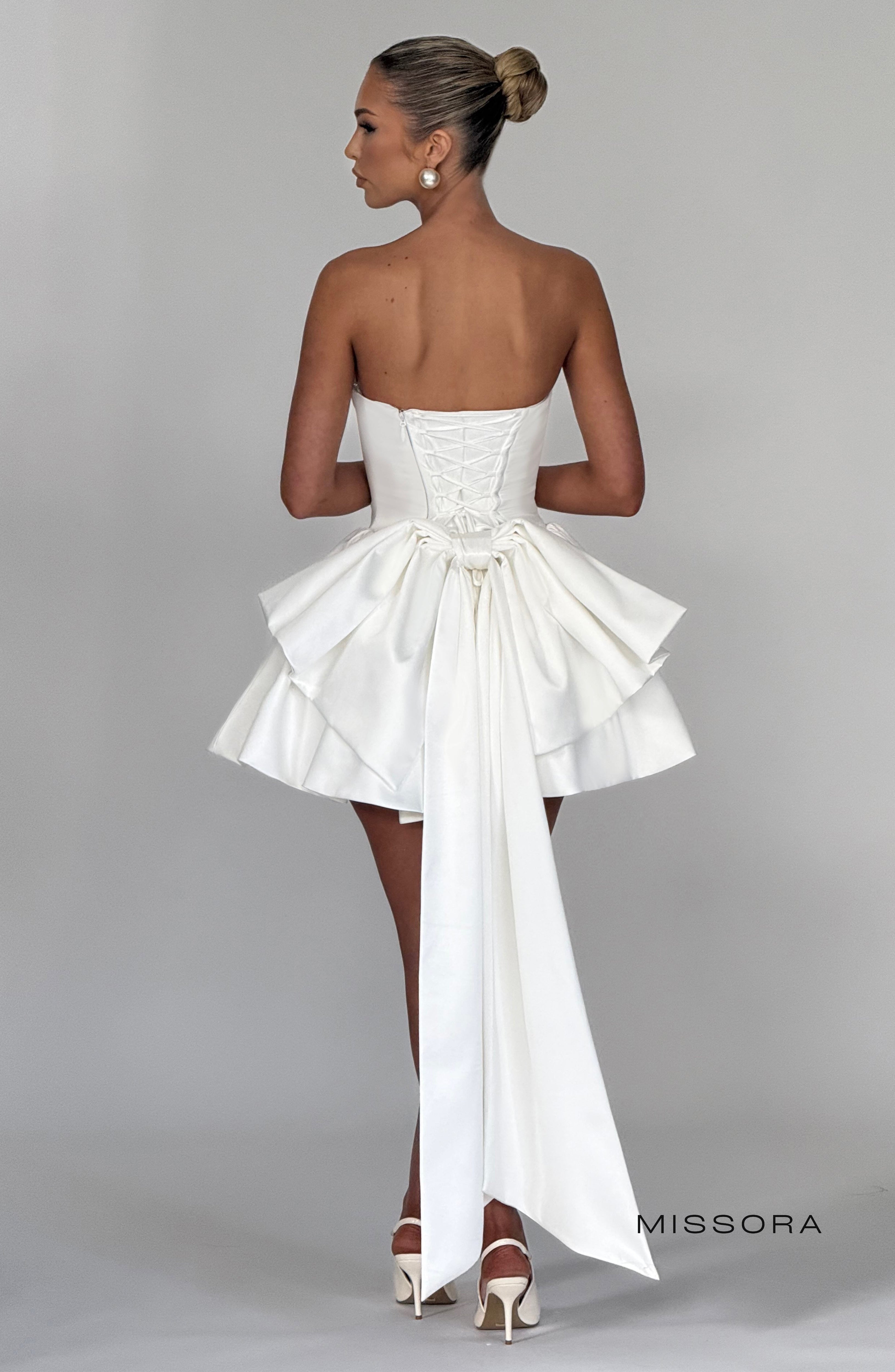 Missora Trinity Corset Mini Dress - Ivory