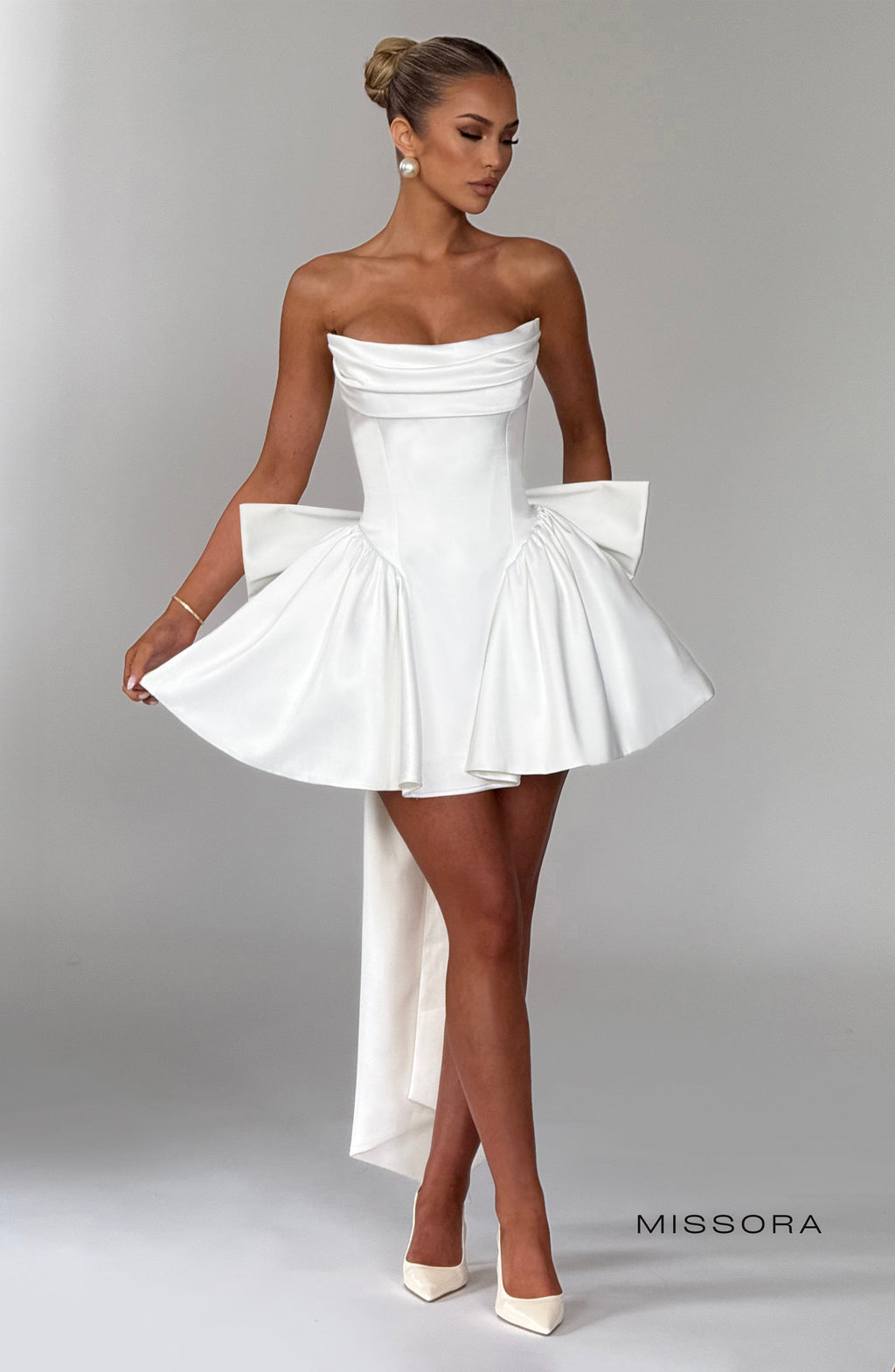 Missora Trinity Corset Mini Dress - Ivory