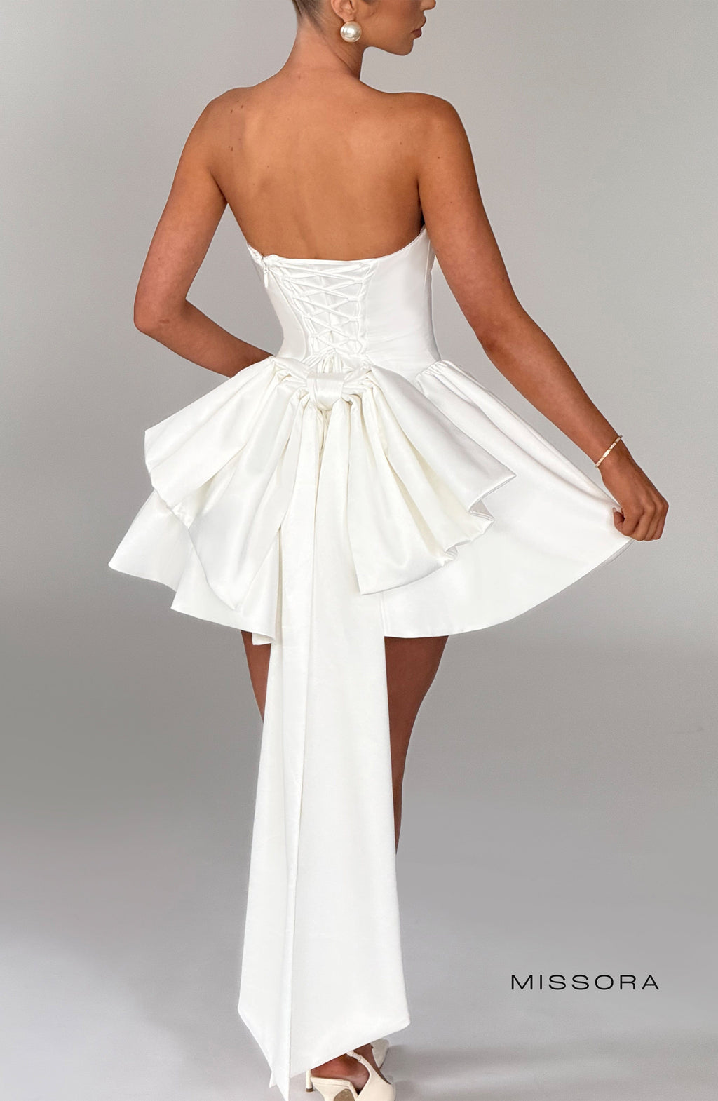 Missora Trinity Corset Mini Dress - Ivory