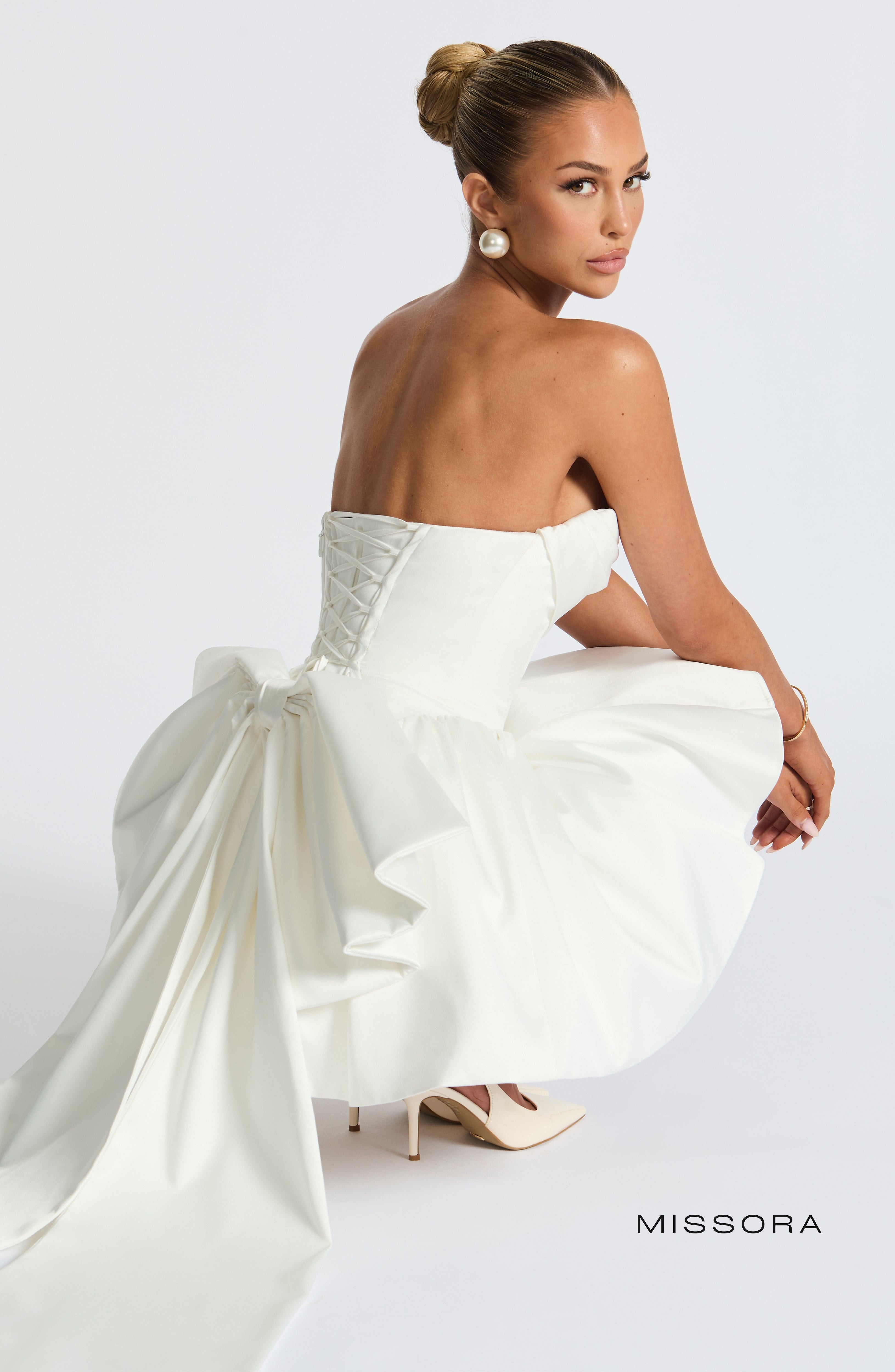 Missora Trinity Corset Mini Dress - Ivory
