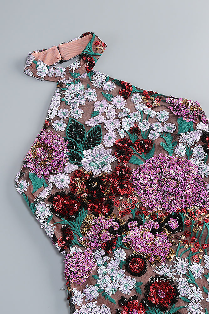 Missora Vesper Cicekli Halter Mini Elbise | F1482V-1 | F1482V-2 | F1482V-3