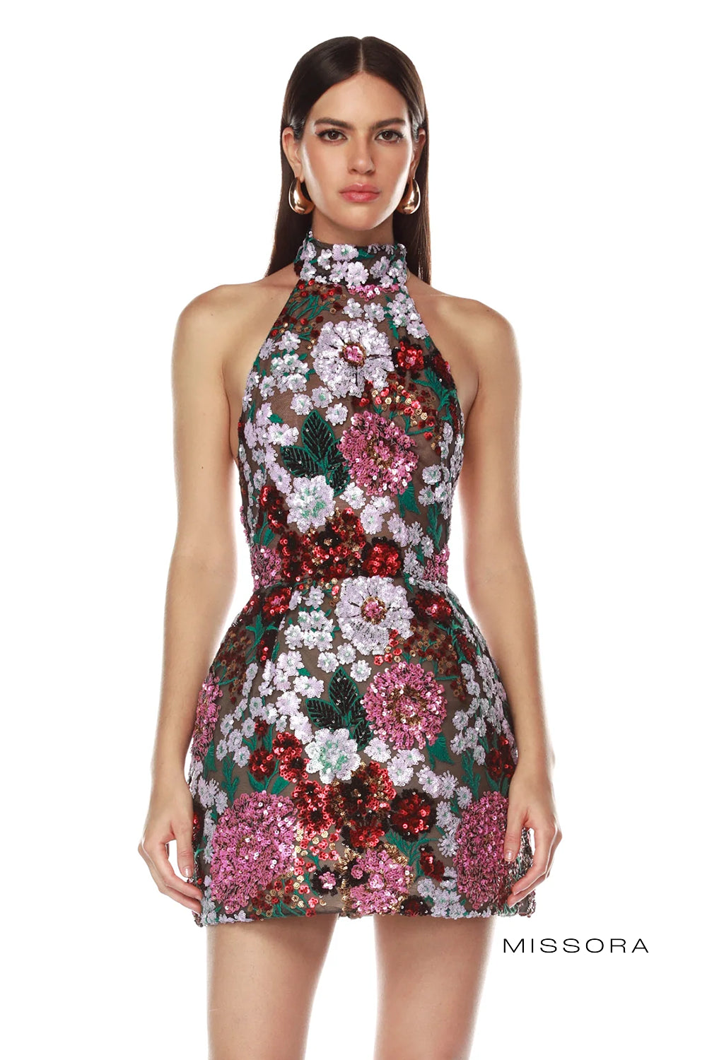 Missora Vesper Cicekli Halter Mini Elbise | F1482V-1 | F1482V-2 | F1482V-3