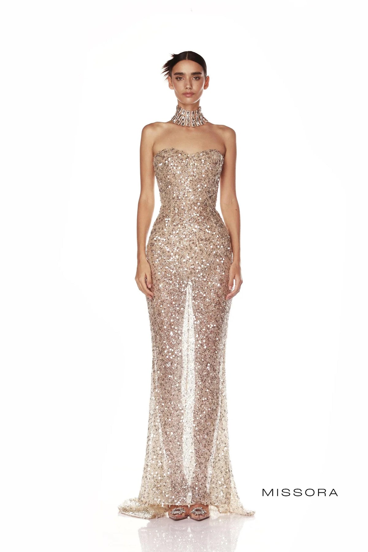 Wesley Askısız Şampanya Balık Elbise [X26HRRG0]