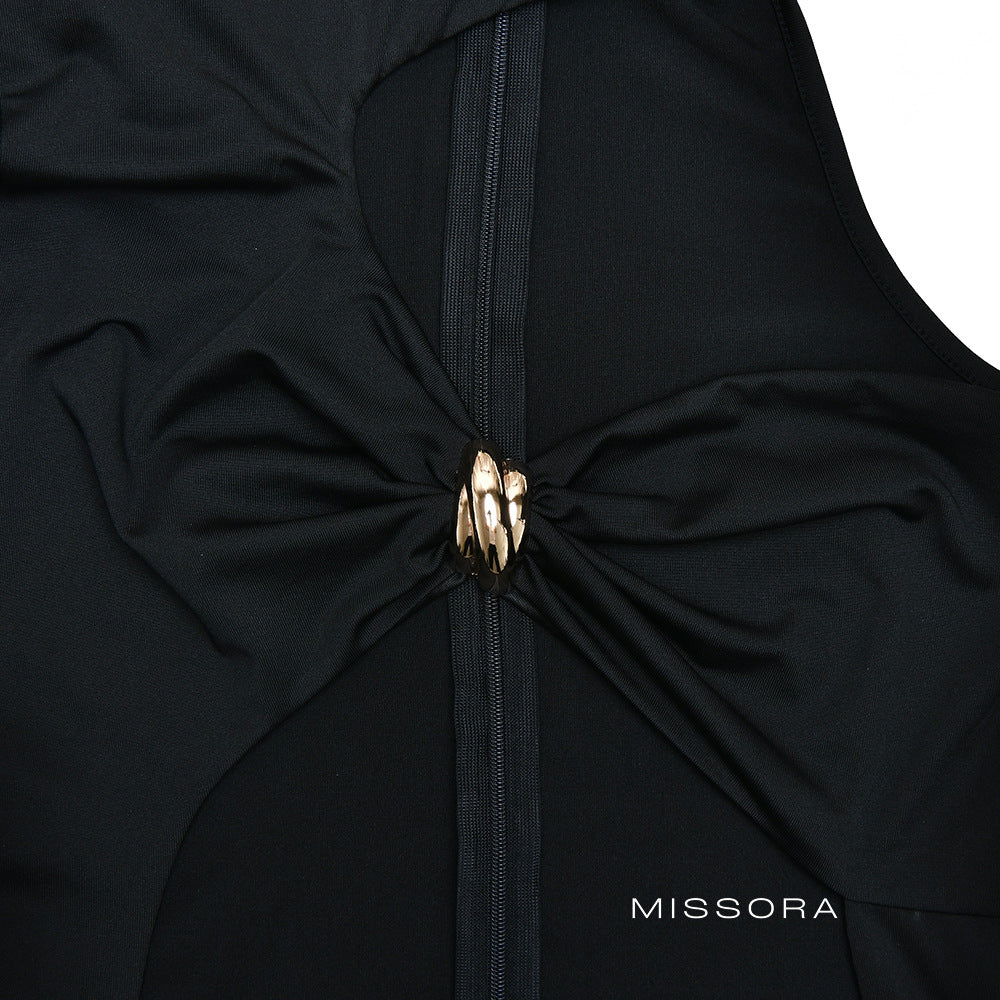 Xareni Dekolteli Uzun Elbise [QLWBJRIN]