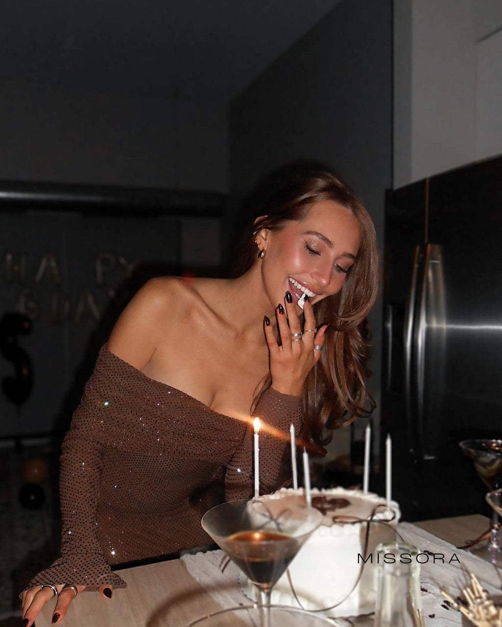 Yanely Taşlı Tek Omuz Elbise [EUON75ZI]