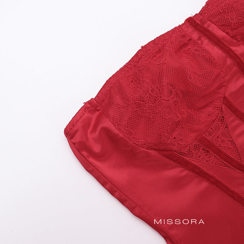 Yui Kırmızı Korse Elbise [8QRSAYKJ]