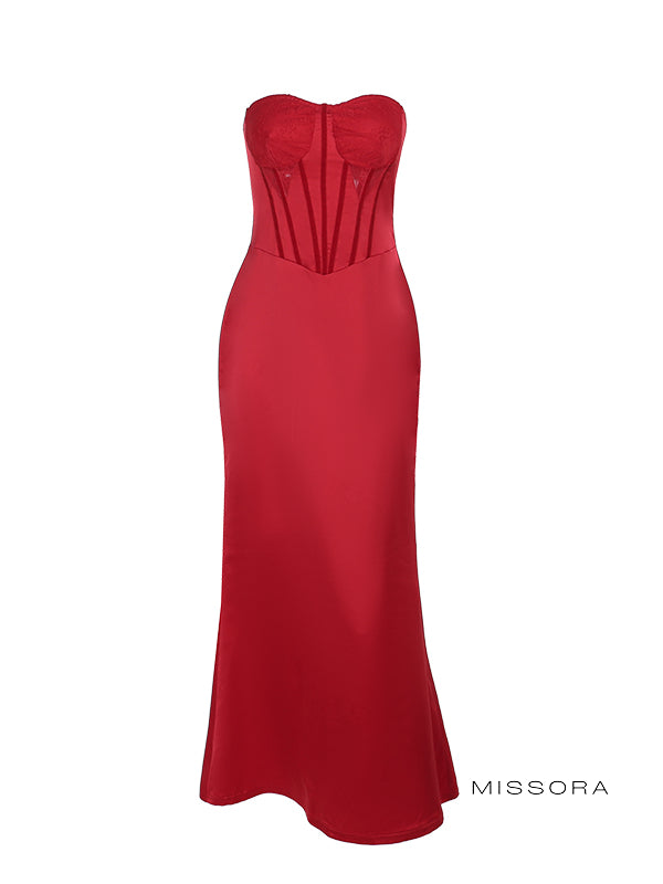 Yui Kırmızı Korse Elbise [HGHRD7HS]