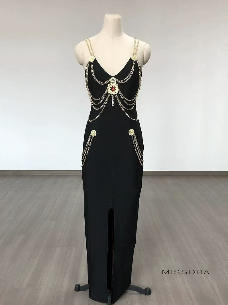 Zaylee Metal Zincir Mini Elbise [AQPGHRAK]