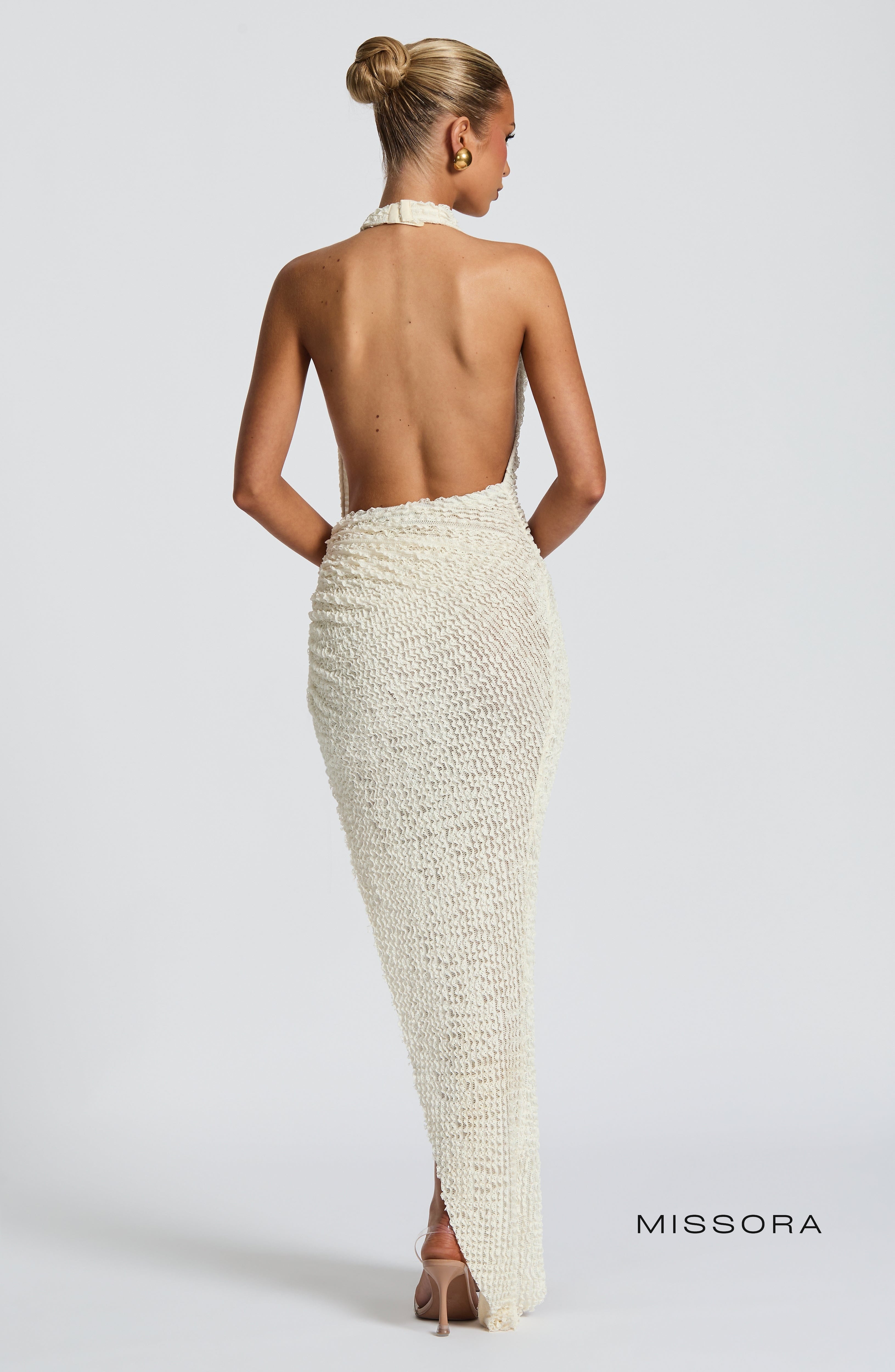 Missora Zayley Textured Cowl Midi Dress