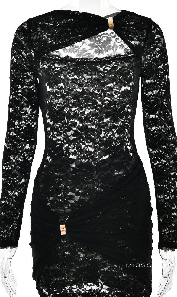 Zeinab Dantelli Mini Elbise [RTJVVIX2]