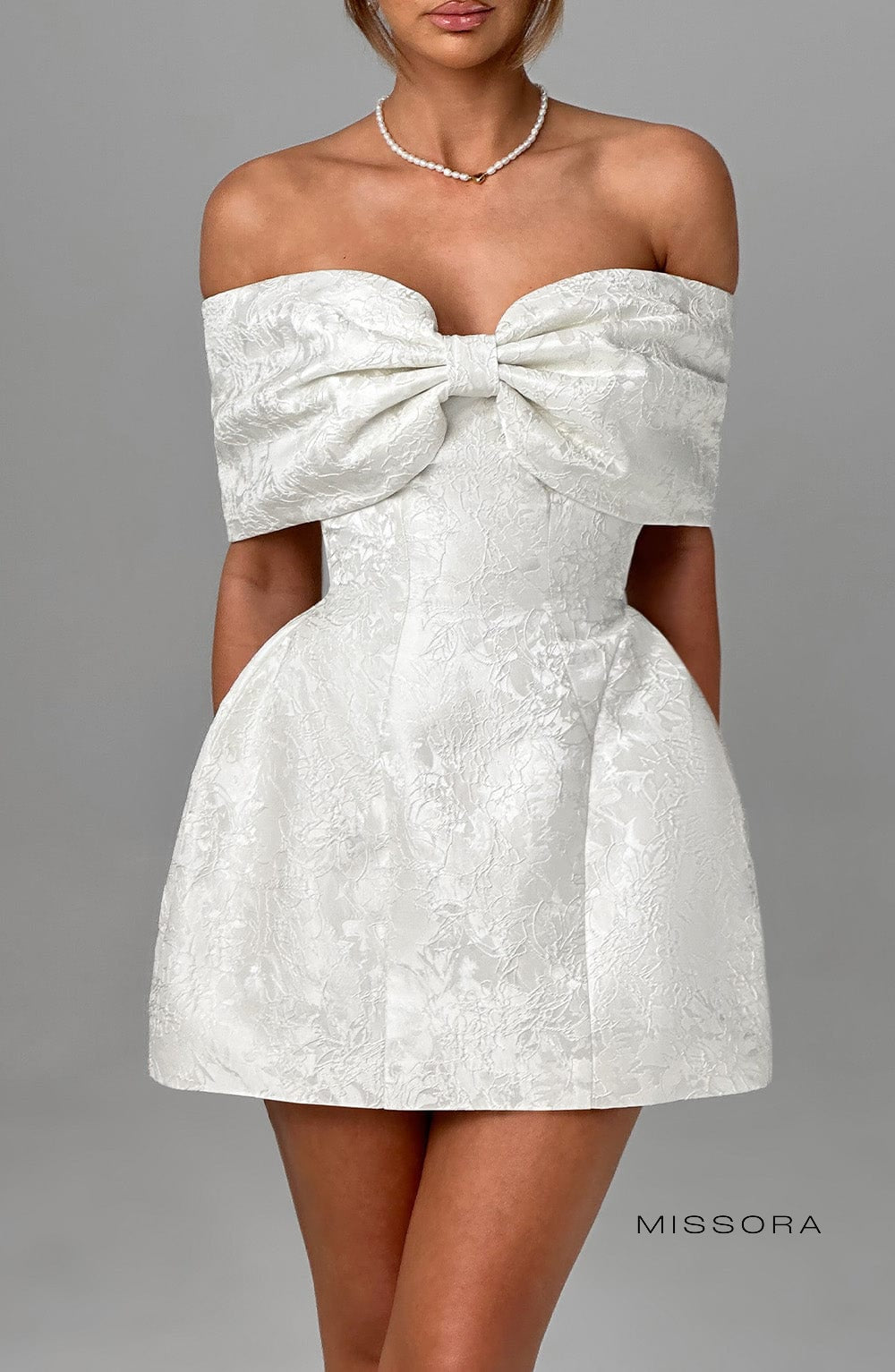 Missora Zendaya Bow Mini Dress