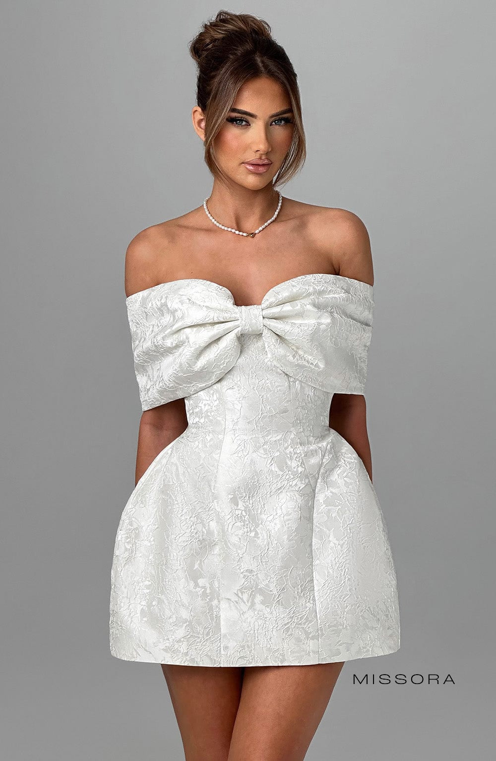 Missora Zendaya Bow Mini Dress