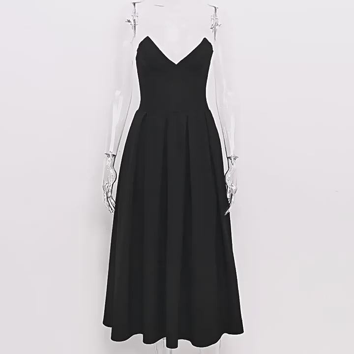 Cosette Askısız Korseli Maksi Elbise