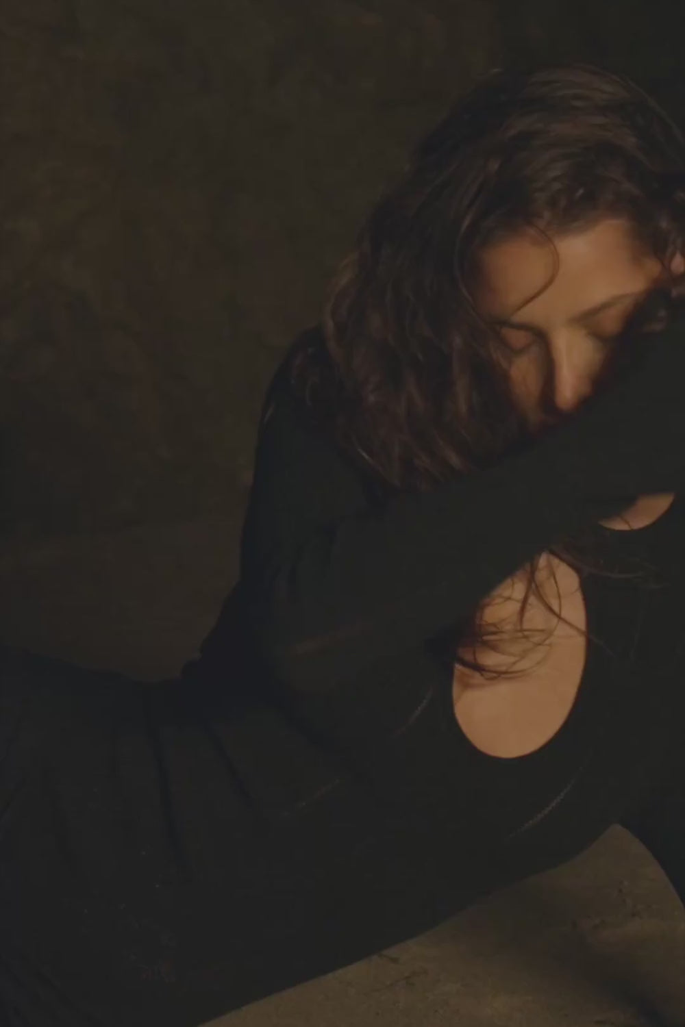 Isa Uzun Kol Örgü Mini Elbise