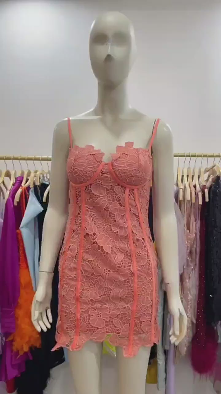 Elayne Dantelli Mini Elbise