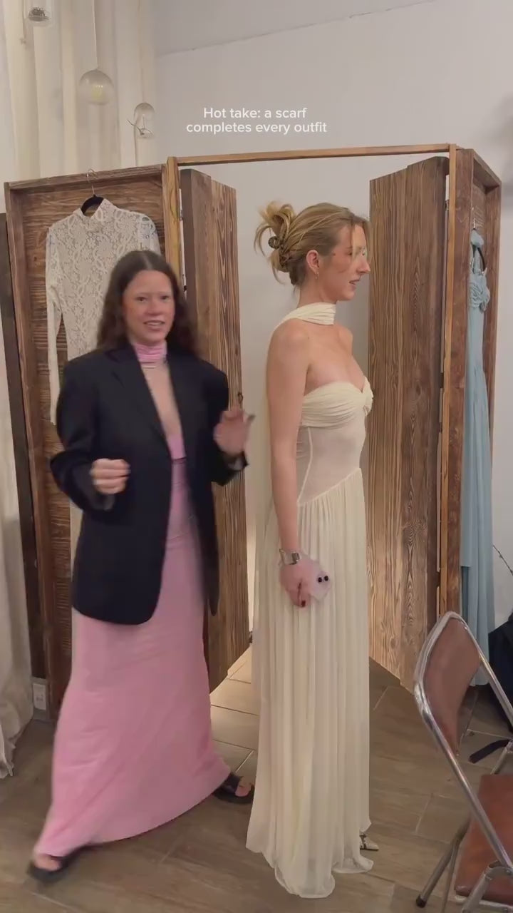 Novalynn Straplez Tül Elbise